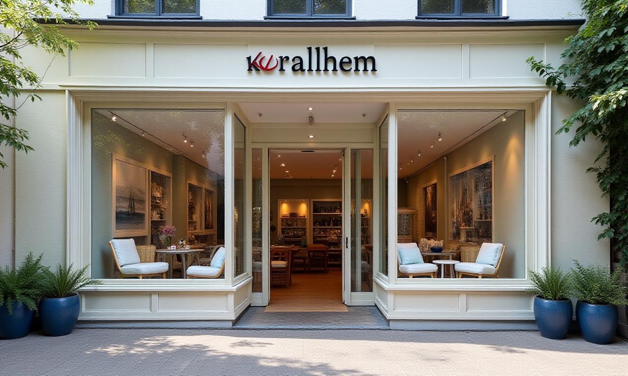 Korallhem butik exteriör med marintema